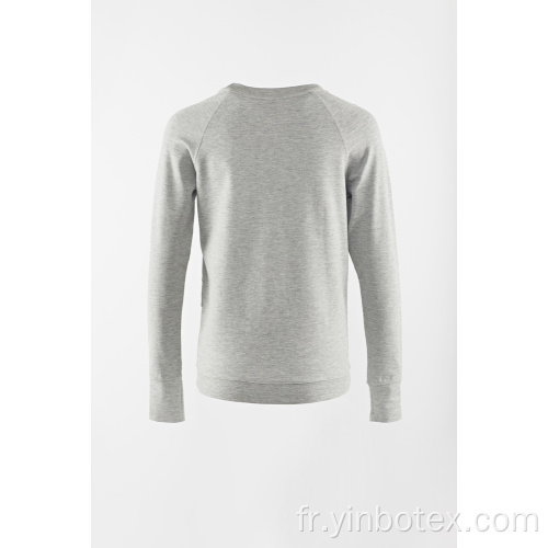 Pull de sport à tricot gris